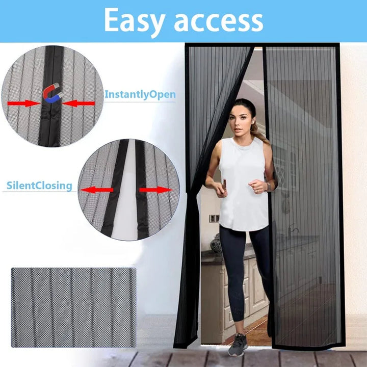 Moustiquaire de porte magnétique anti-insectes