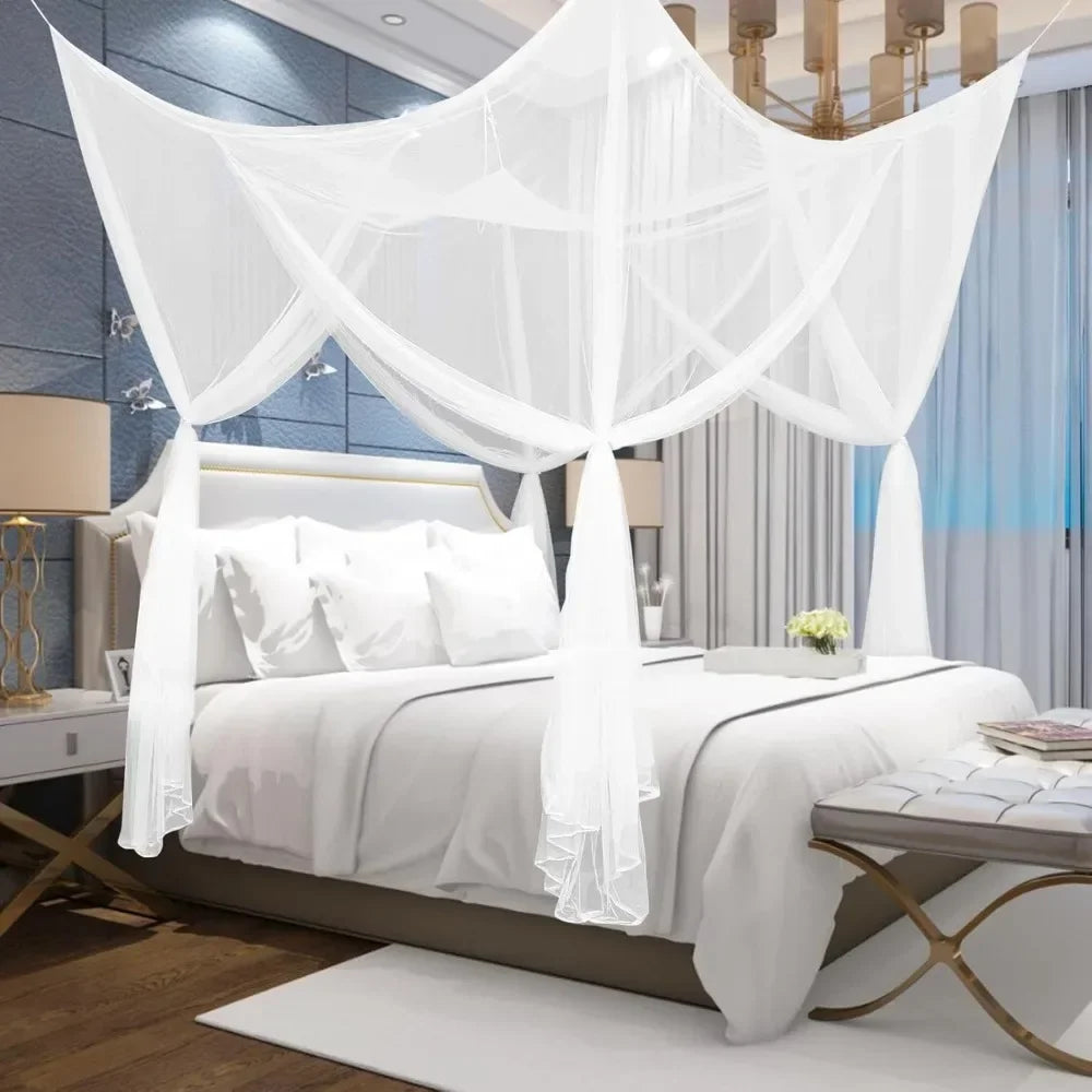 Moustiquaire de lit bleu anti-moustiques pour chambre
