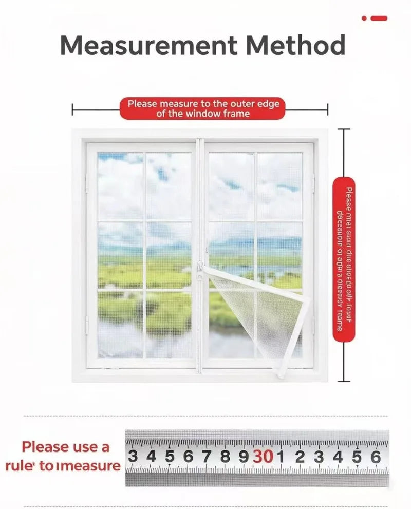 Moustiquaire de fenêtre auto-agrippante anti-moustiques