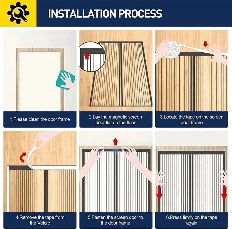 Moustiquaire de porte magnétique anti-insectes
