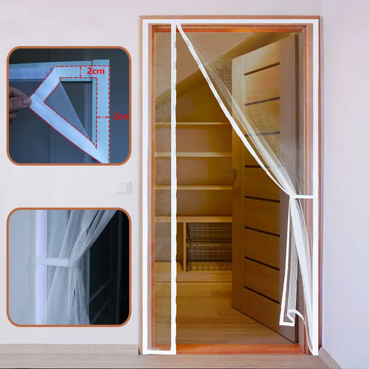 Moustiquaire de porte magnétique anti-insectes