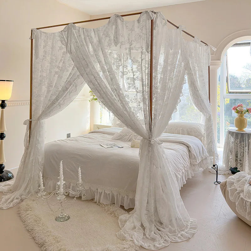 Moustiquaire de lit blanc 3 anti-moustiques pour chambre