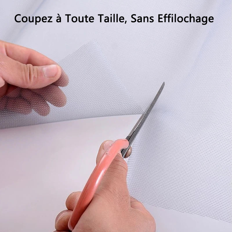 Moustiquaire de fenêtre blanc auto-agrippante anti-moustiques
