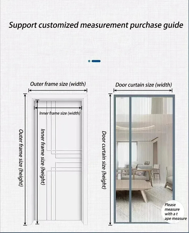 Moustiquaire de porte magnétique anti-insectes