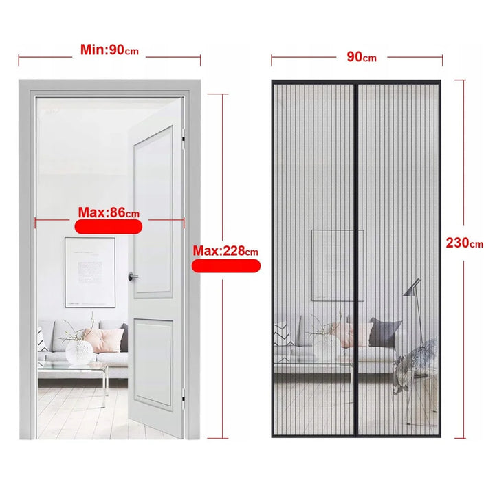 Moustiquaire de porte magnétique anti-insectes