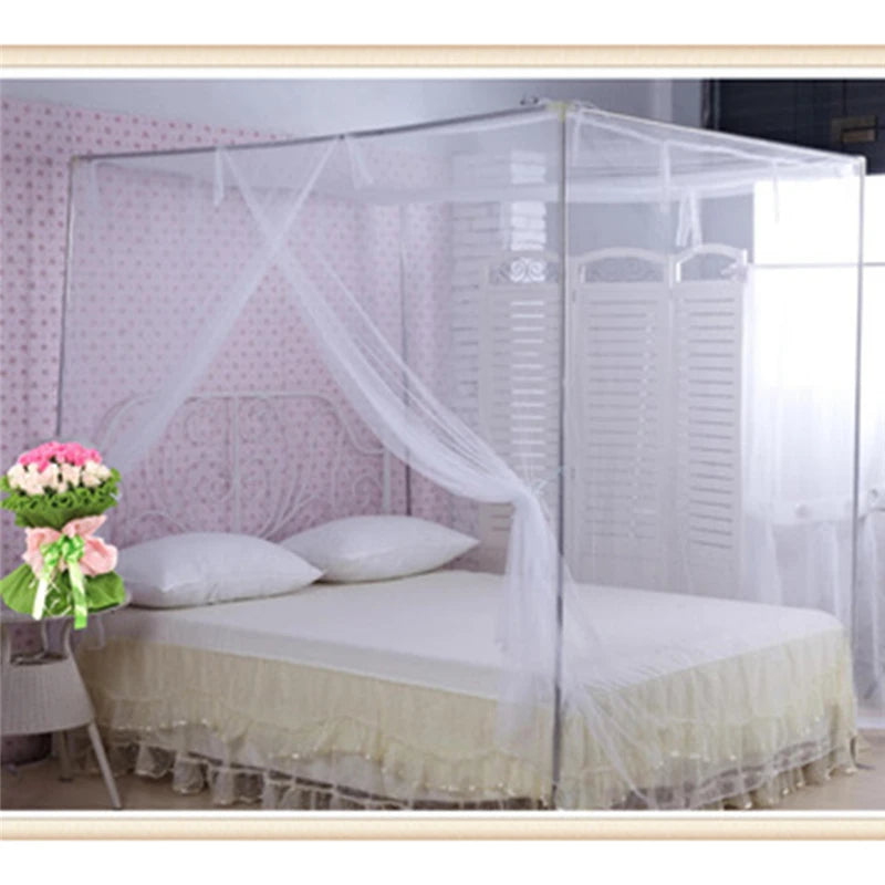 Moustiquaire de lit bleu anti-moustiques pour chambre