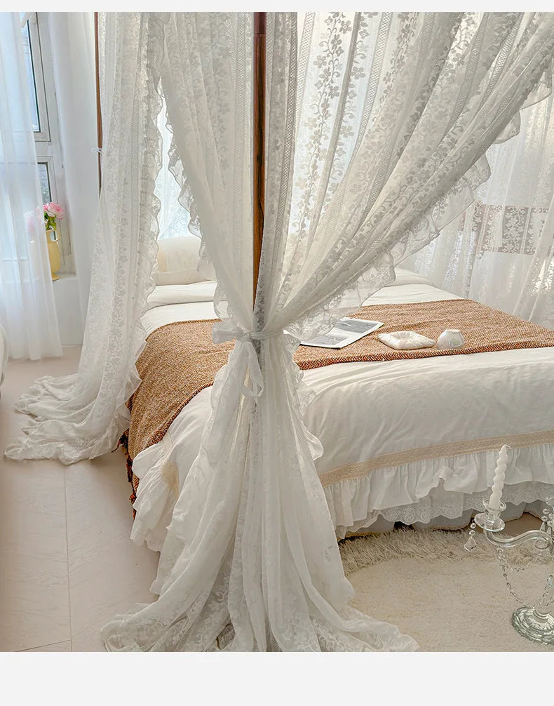 Moustiquaire de lit blanc 3 anti-moustiques pour chambre