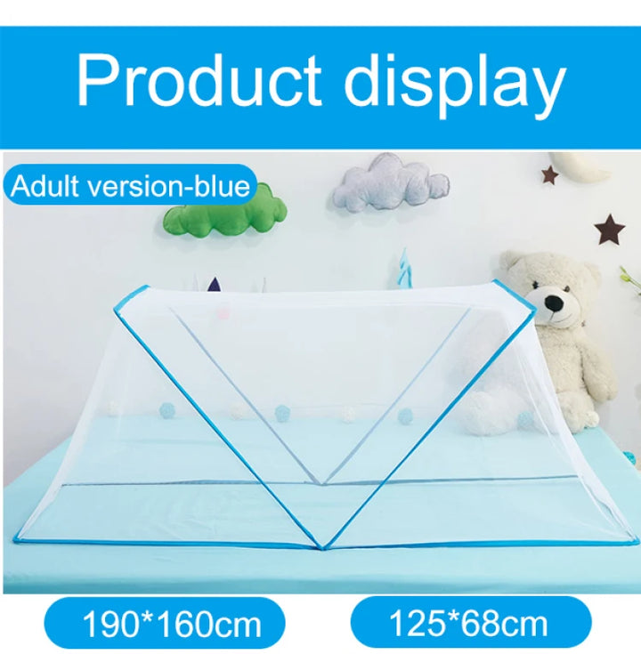 Moustiquaire de lit bleu anti-moustiques pour chambre