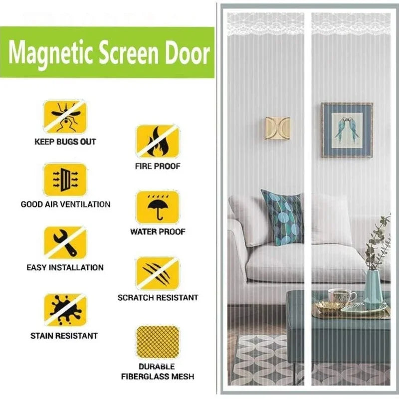 Moustiquaire de porte magnétique anti-insectes
