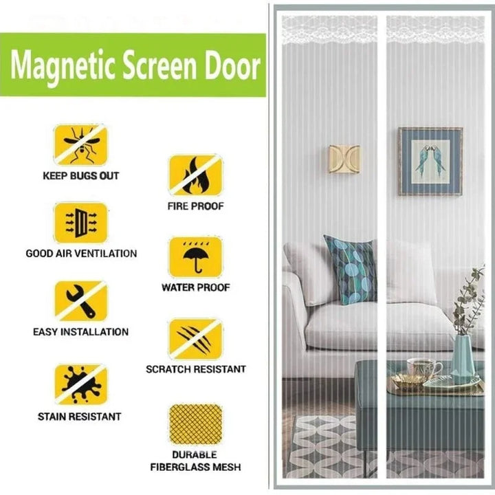 Moustiquaire de porte magnétique anti-insectes