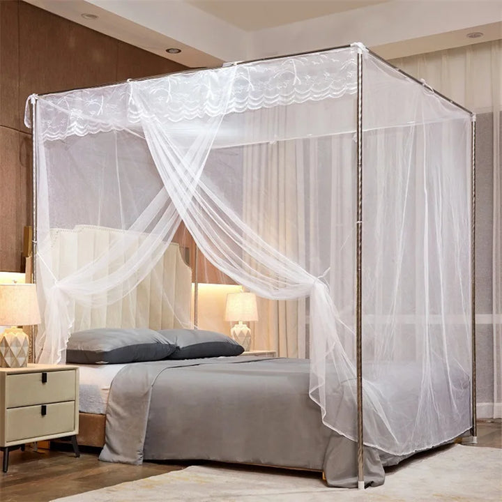 Moustiquaire de lit rose anti-moustiques pour chambre