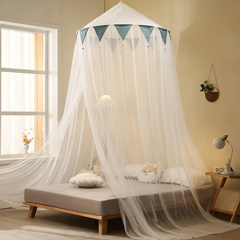 Moustiquaire de lit bleu anti-moustiques pour chambre