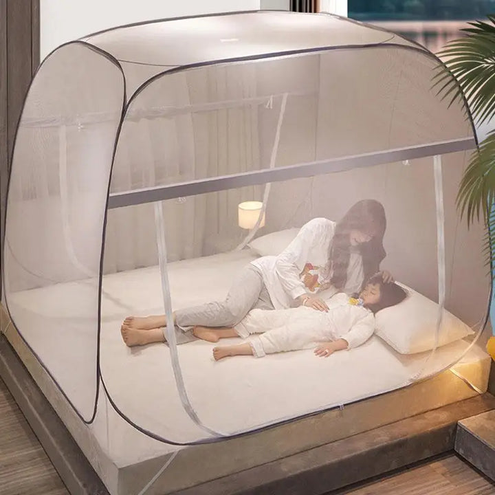 Moustiquaire de lit vert anti-moustiques pour chambre