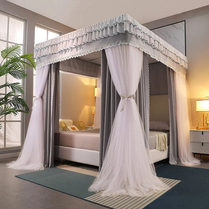 Moustiquaire de lit vert anti-moustiques pour chambre