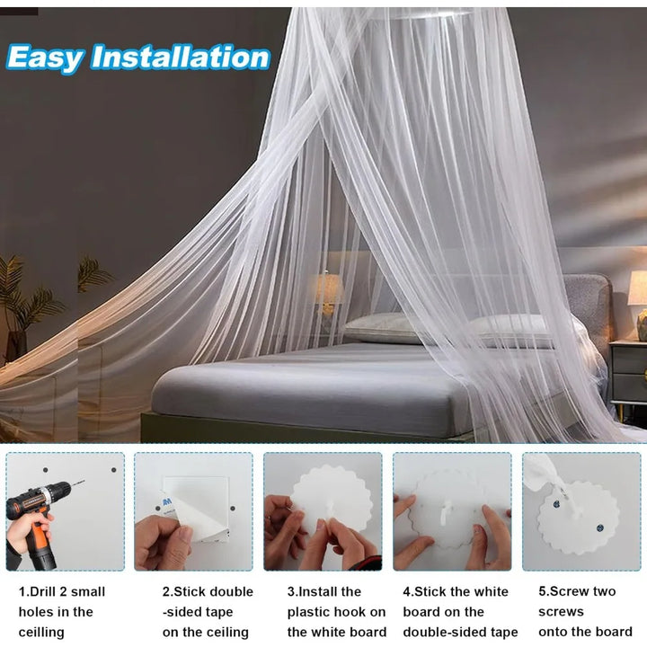 Moustiquaire de lit blanc anti-moustiques pour chambre