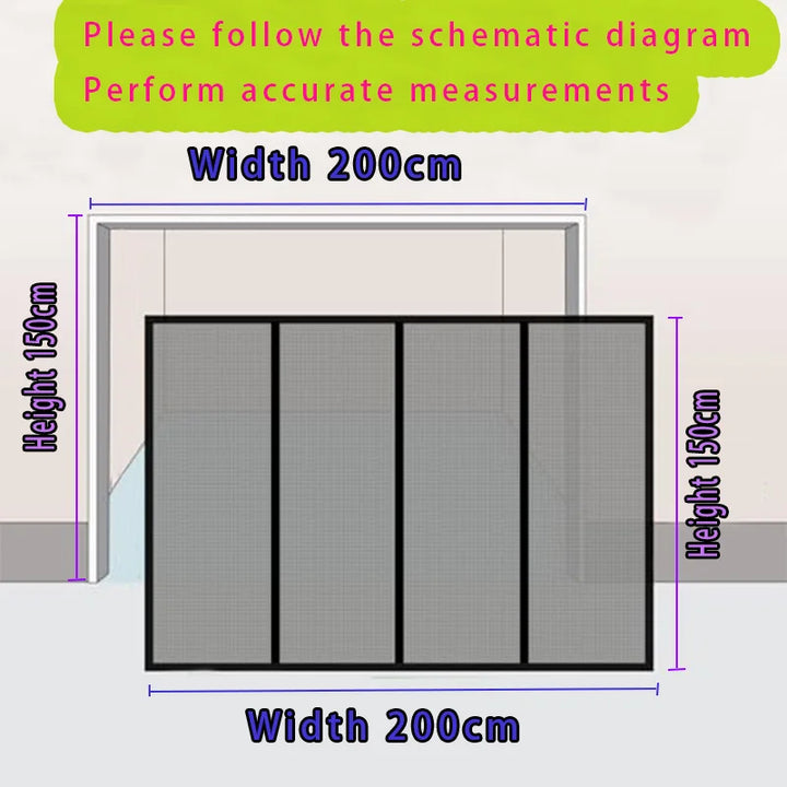 Moustiquaire de porte magnétique anti-insectes