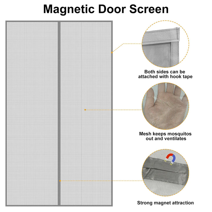 Moustiquaire de porte magnétique anti-insectes