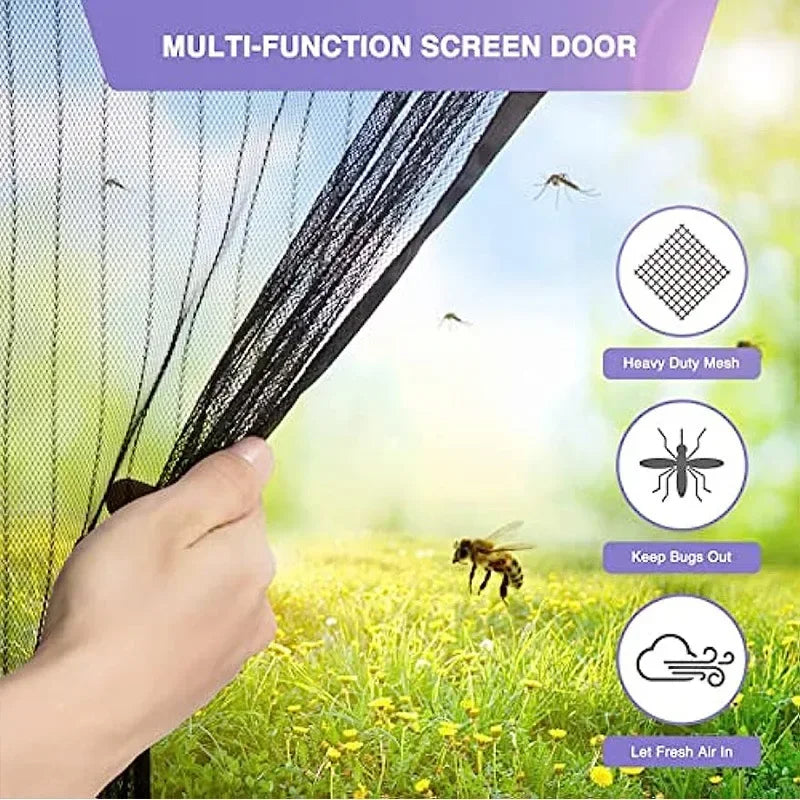 Moustiquaire de porte magnétique anti-insectes