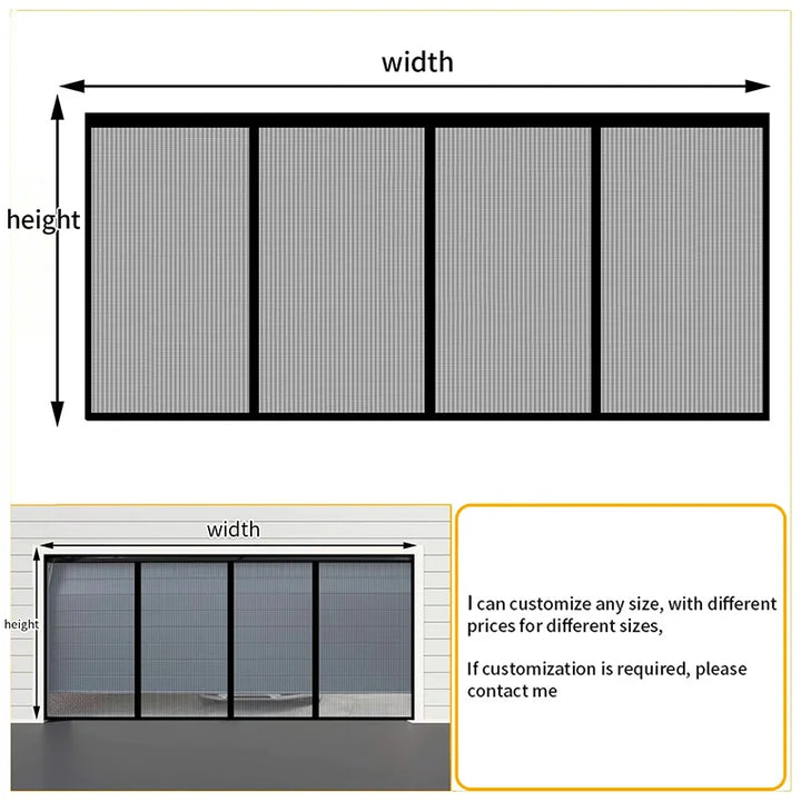 Moustiquaire de porte magnétique anti-insectes