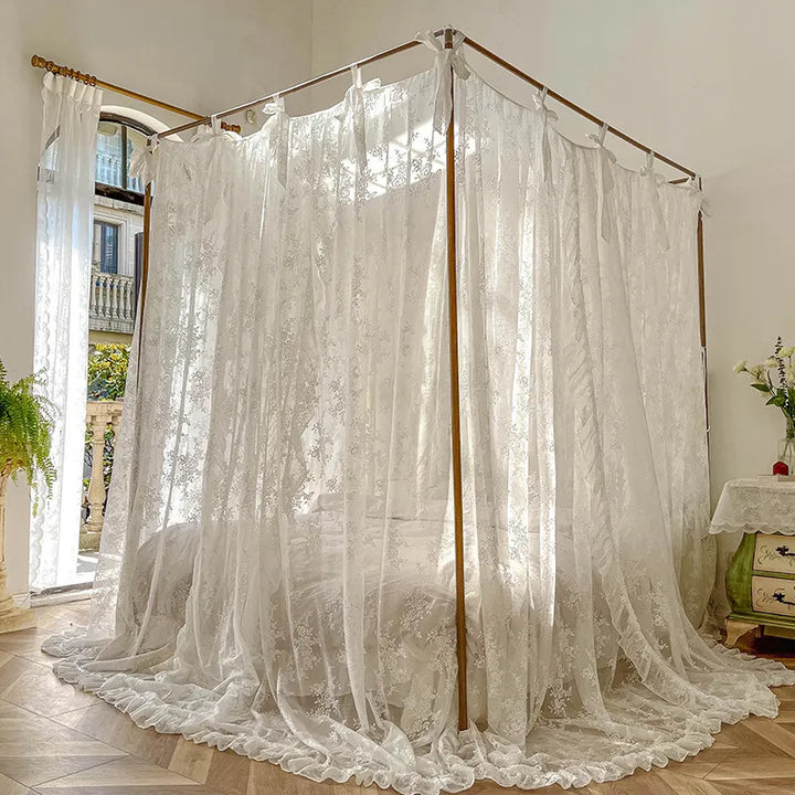Moustiquaire de lit blanc 3 anti-moustiques pour chambre