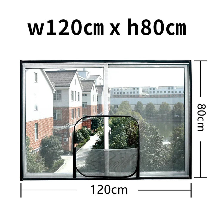 Moustiquaire de fenêtre noir auto-agrippante anti-moustiques