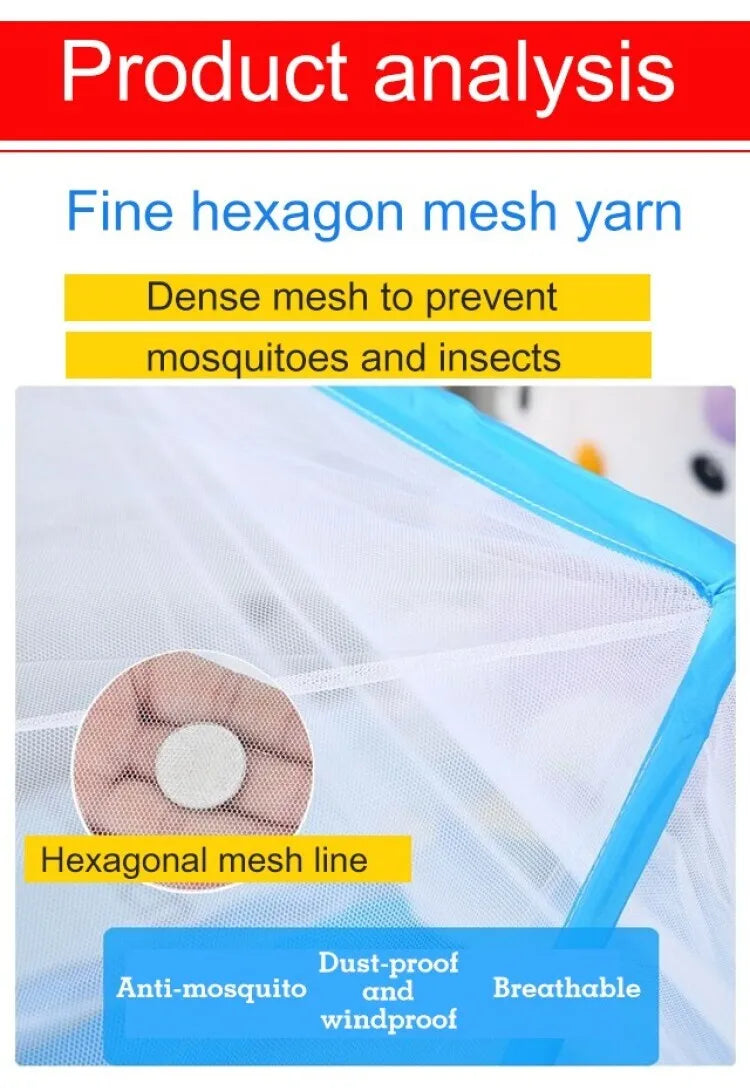 Moustiquaire de lit bleu anti-moustiques pour chambre