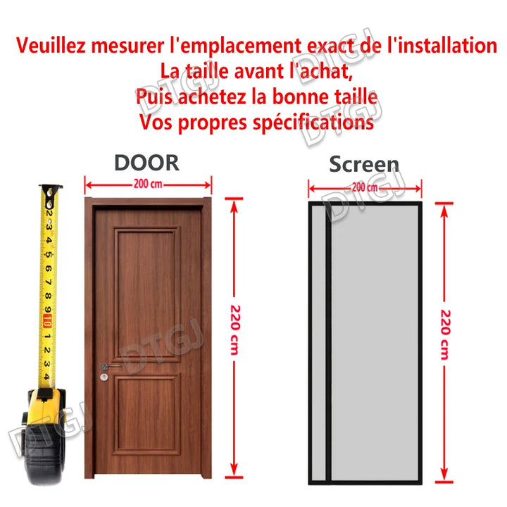 Moustiquaire de porte magnétique anti-insectes