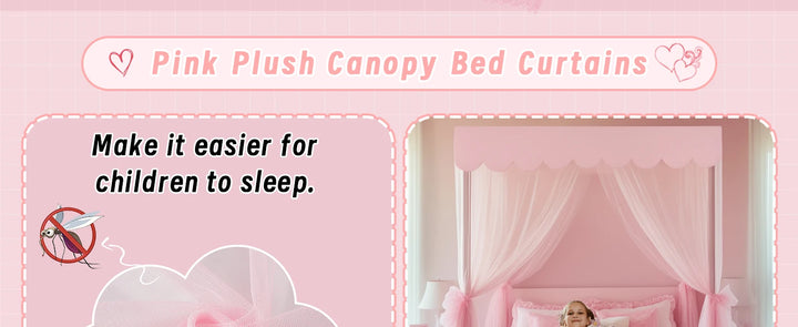 Moustiquaire de lit rose anti-moustiques pour chambre