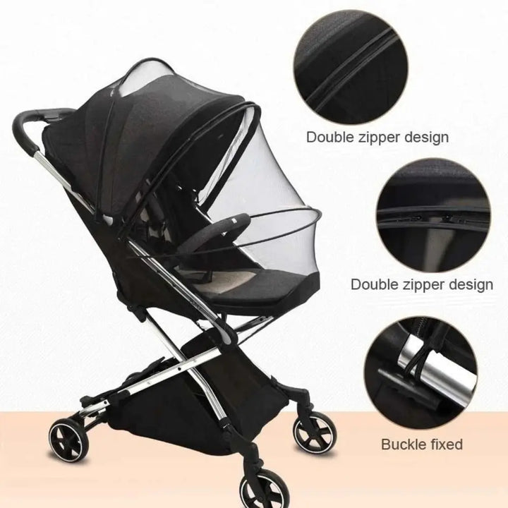 Moustiquaire de poussette noir pour bébé