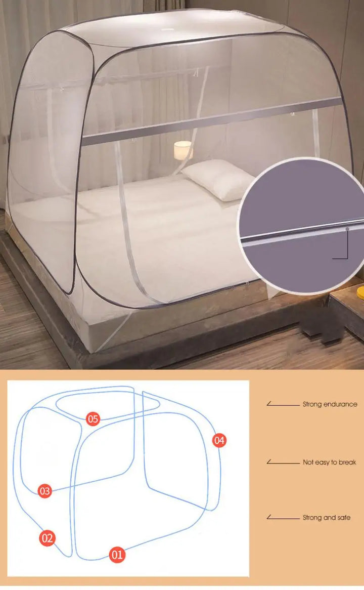 Moustiquaire de lit vert anti-moustiques pour chambre