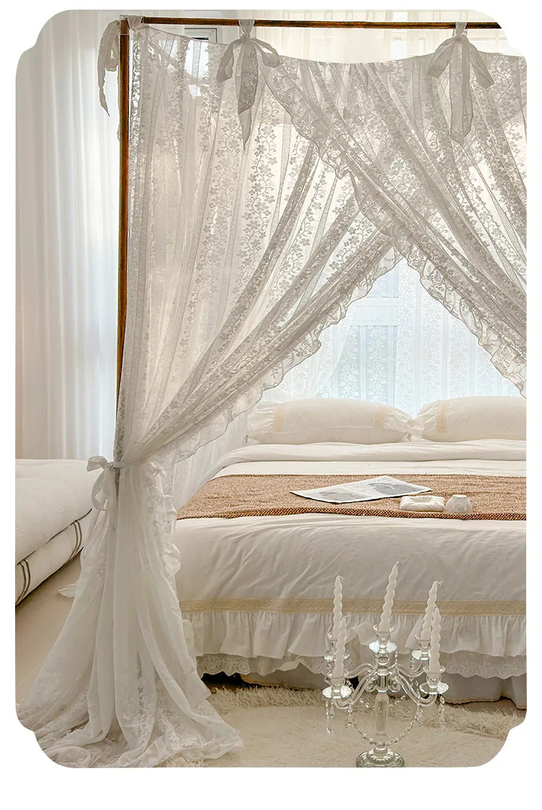 Moustiquaire de lit blanc 3 anti-moustiques pour chambre