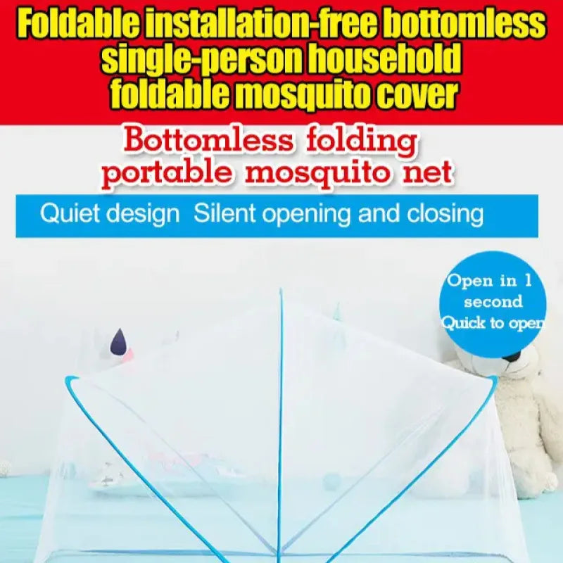 Moustiquaire de lit bleu anti-moustiques pour chambre