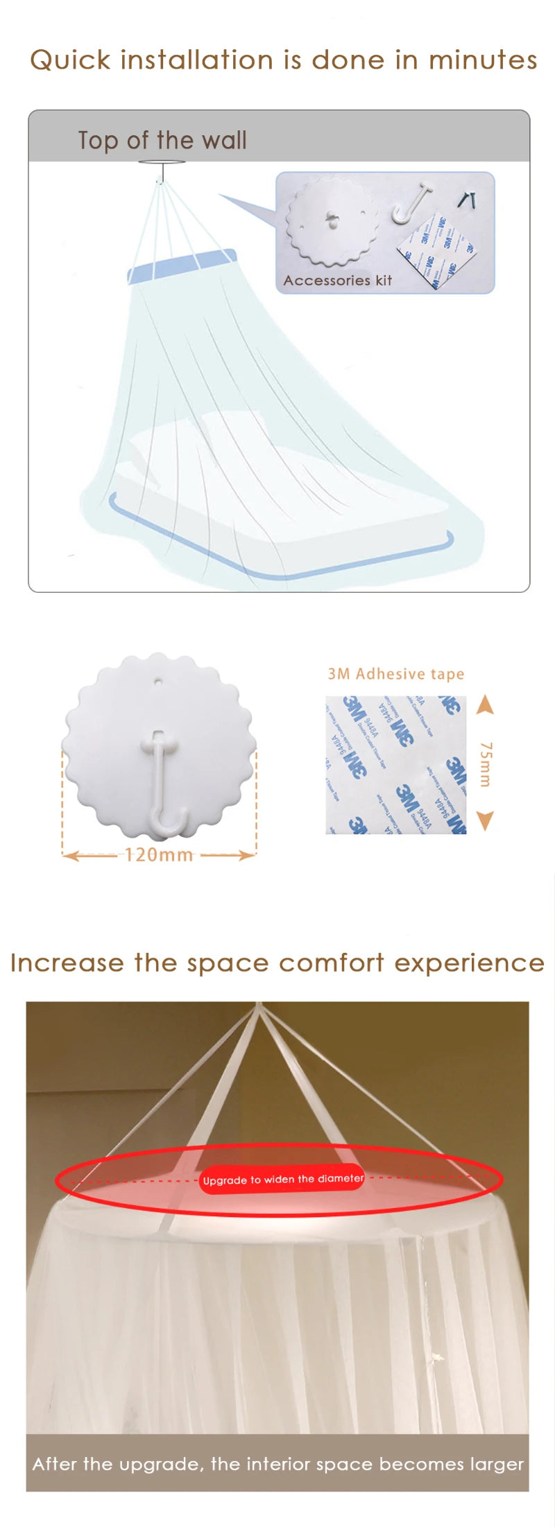 Moustiquaire de lit bleu anti-moustiques pour chambre