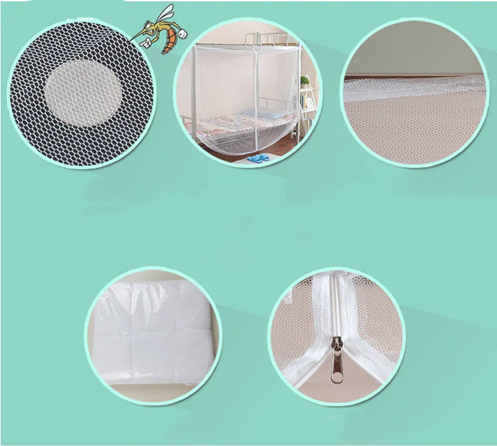 Moustiquaire de lit bleu anti-moustiques pour chambre