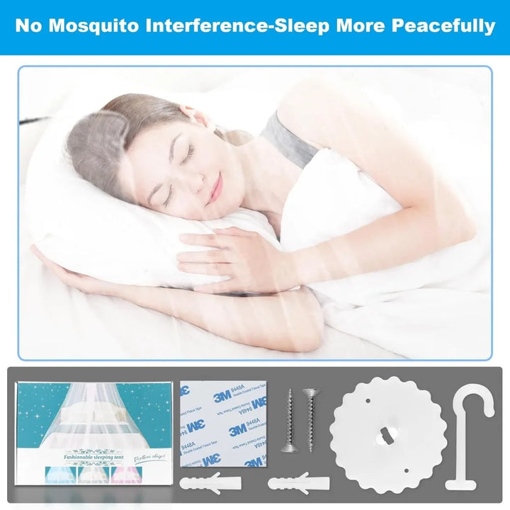 Moustiquaire de lit blanc anti-moustiques pour chambre