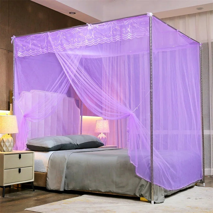 Moustiquaire de lit rose anti-moustiques pour chambre