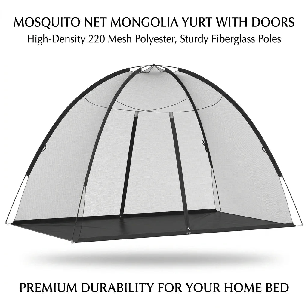 Moustiquaire de lit noir anti-moustiques pour chambre
