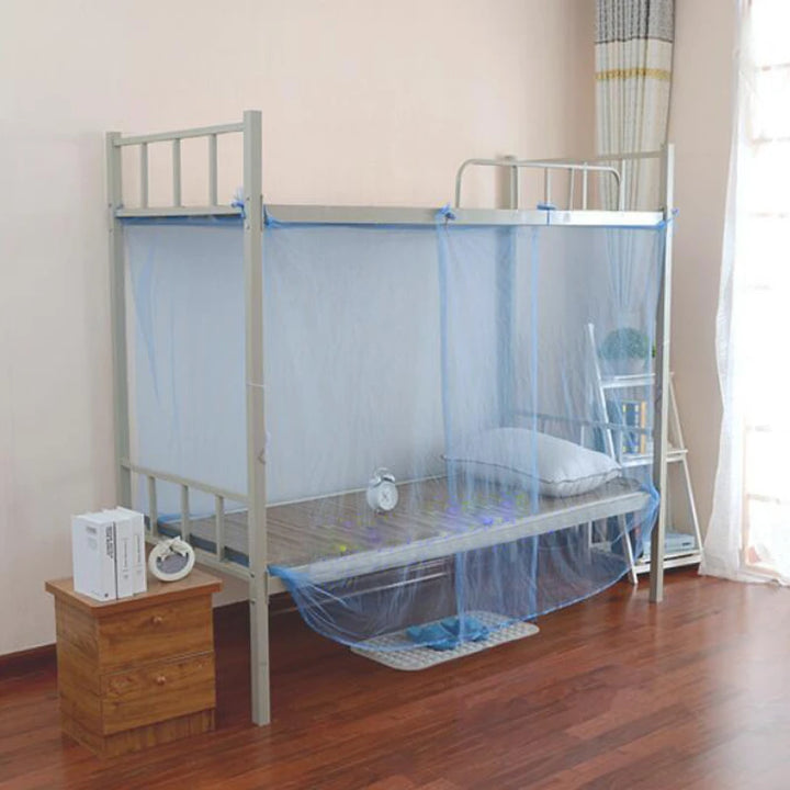 Moustiquaire de lit bleu anti-moustiques pour chambre