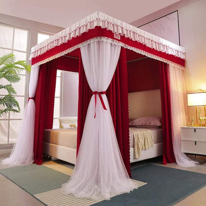 Moustiquaire de lit vert anti-moustiques pour chambre