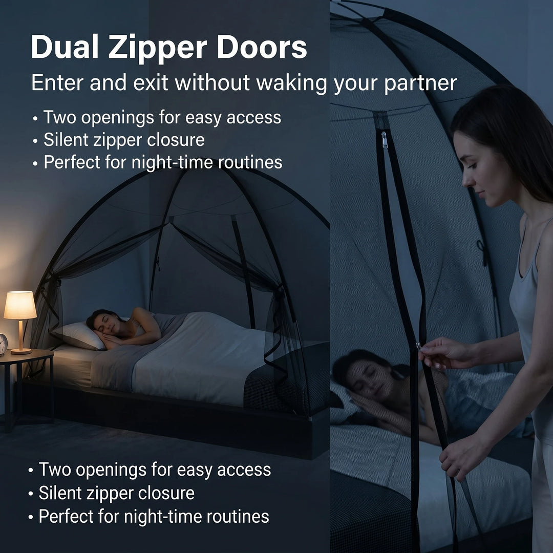 Moustiquaire de lit noir anti-moustiques pour chambre