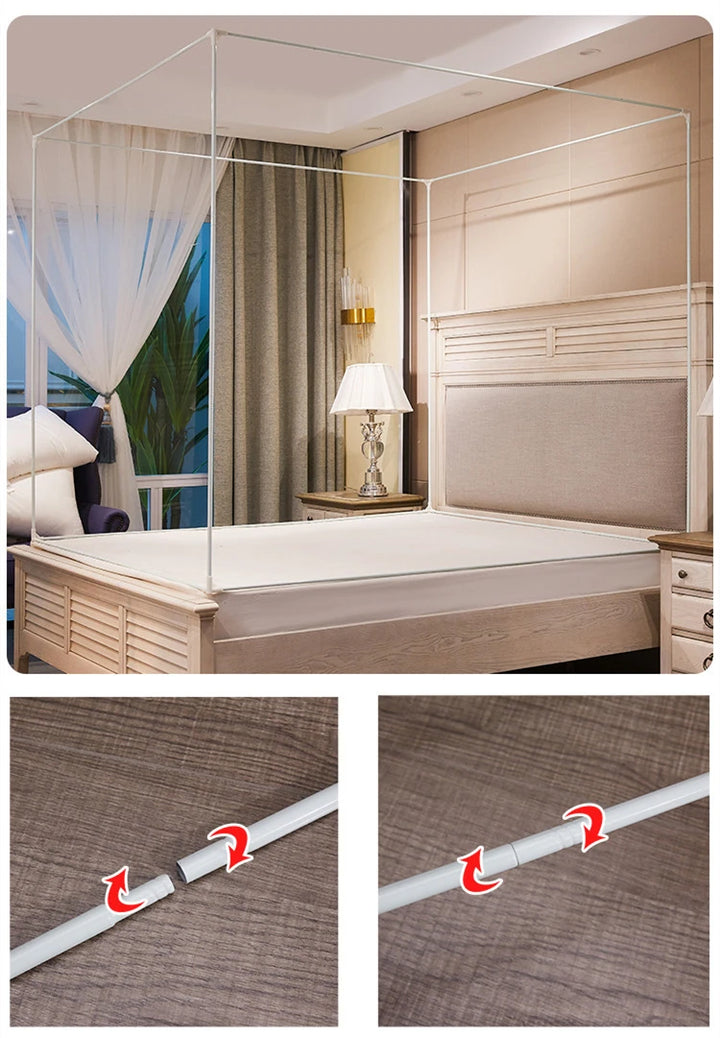 Moustiquaire de lit gris anti-moustiques pour chambre
