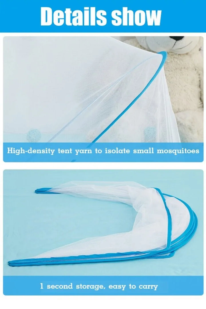 Moustiquaire de lit bleu anti-moustiques pour chambre