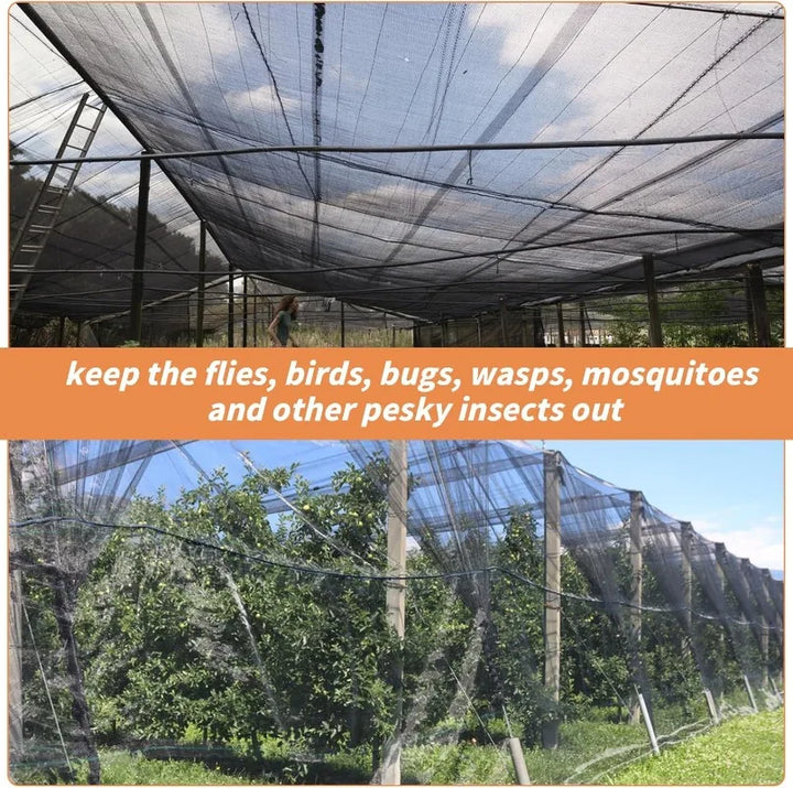 Filet anti-insectes de jardin noir à maille fine