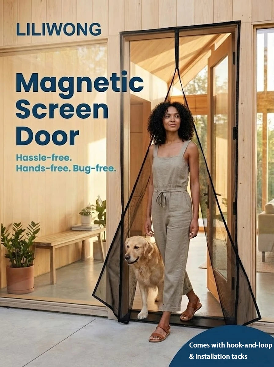 Moustiquaire de porte magnétique anti-insectes