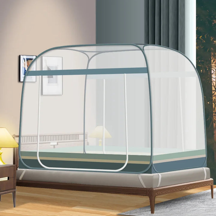 Moustiquaire de lit vert anti-moustiques pour chambre