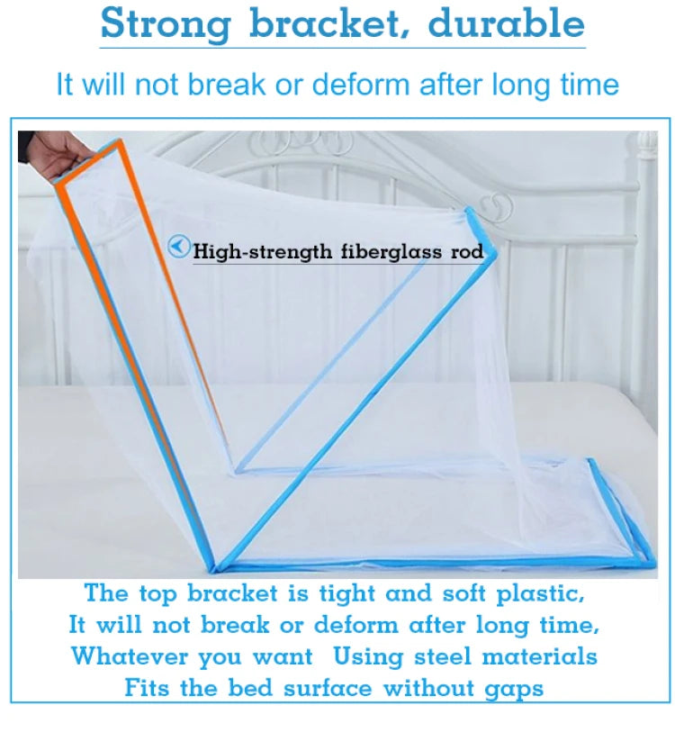 Moustiquaire de lit bleu anti-moustiques pour chambre
