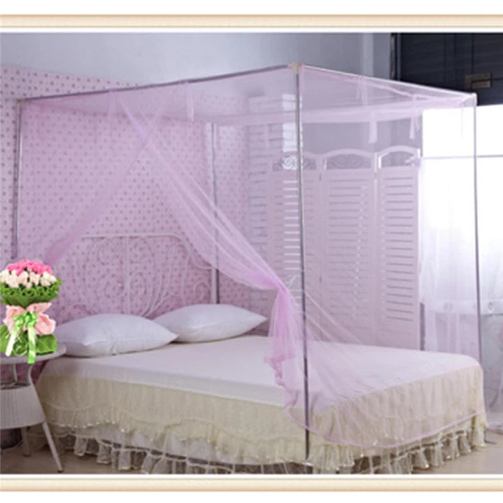 Moustiquaire de lit bleu anti-moustiques pour chambre