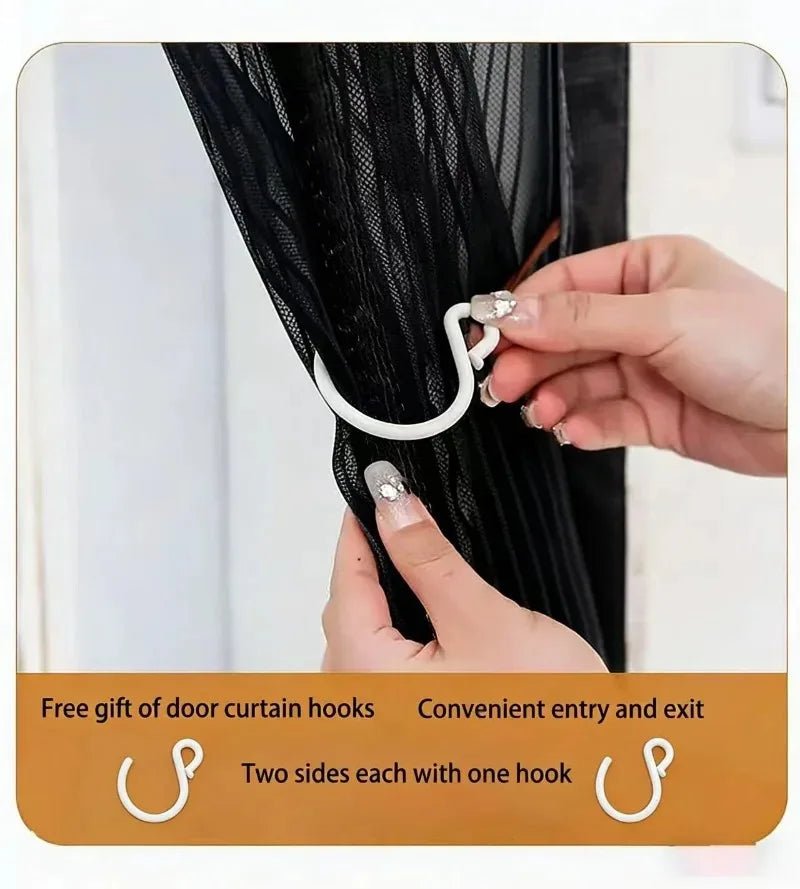 Moustiquaire de porte magnétique anti-insectes