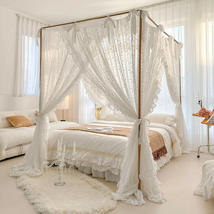 Moustiquaire de lit blanc 3 anti-moustiques pour chambre