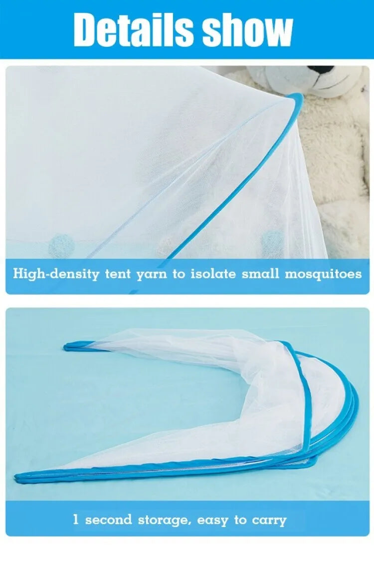 Moustiquaire de lit bleu anti-moustiques pour chambre